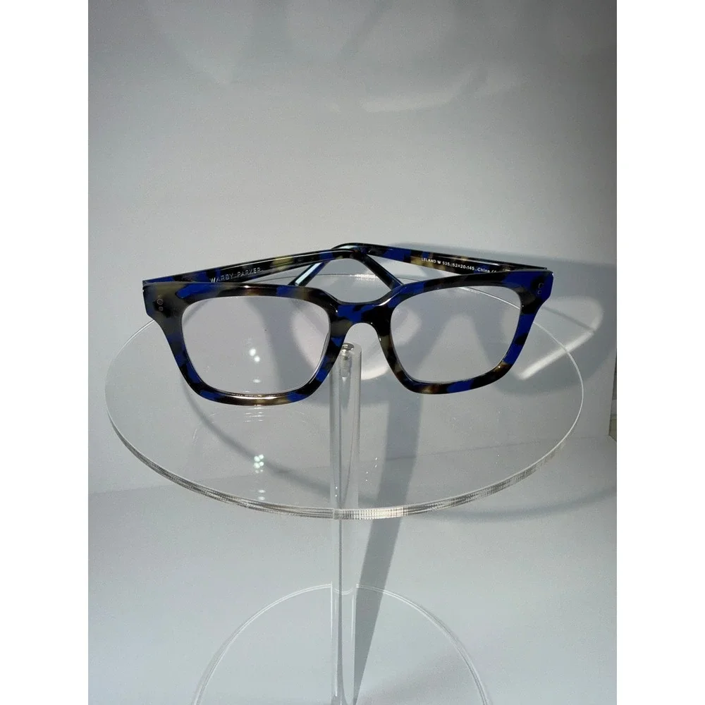 Warby Parker Leland Eyeglass Blue‎ Tortoise  Shell Square Frames Only